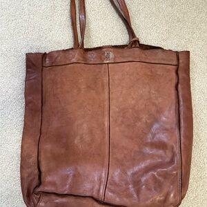 Brown Leather Tote Bag